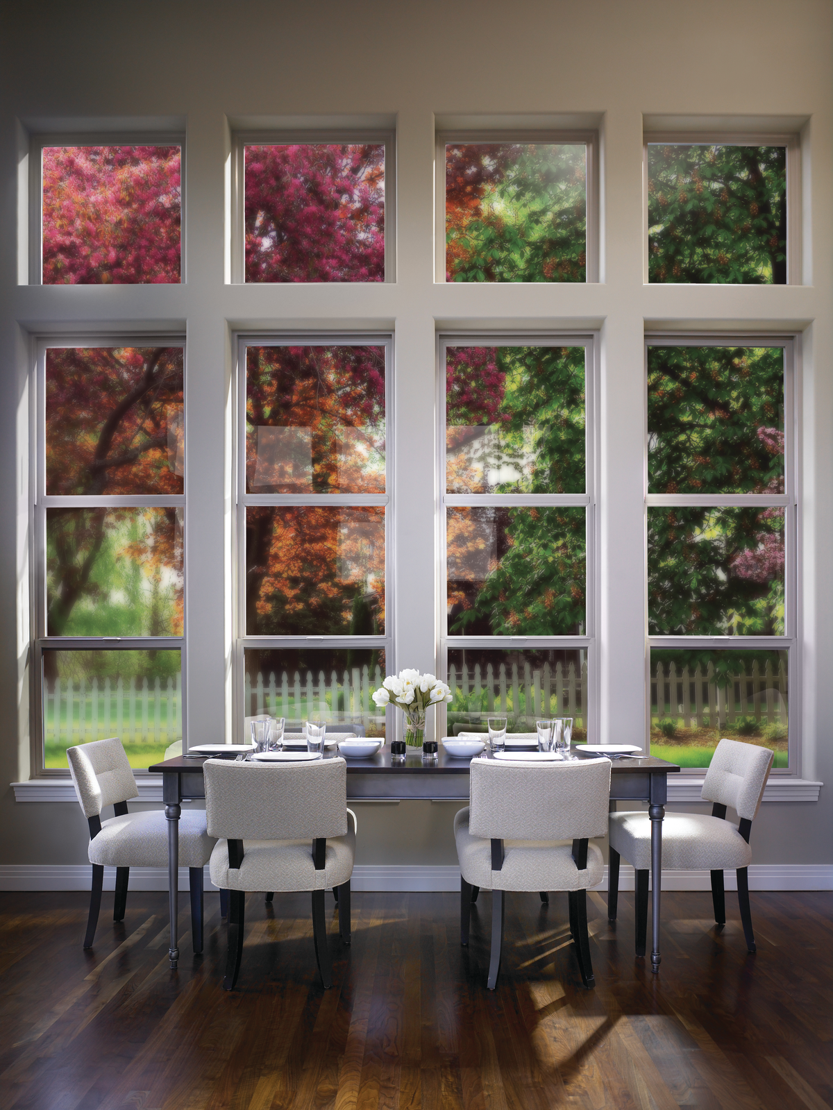 Tuscany windows in a dining room