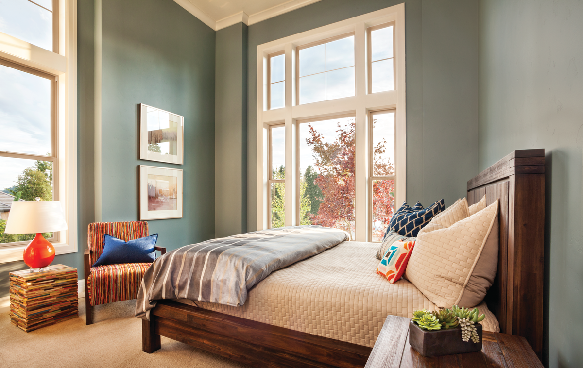 Tuscany windows in a bedroom