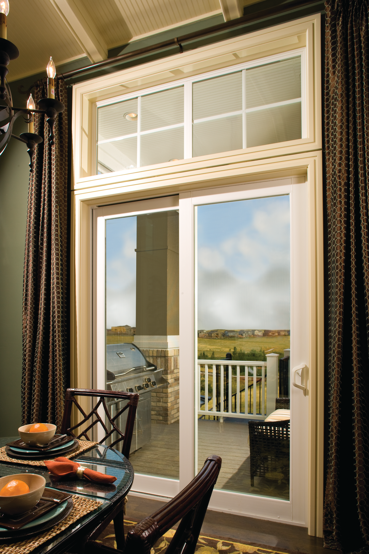 Tuscany patio door with a garden view
